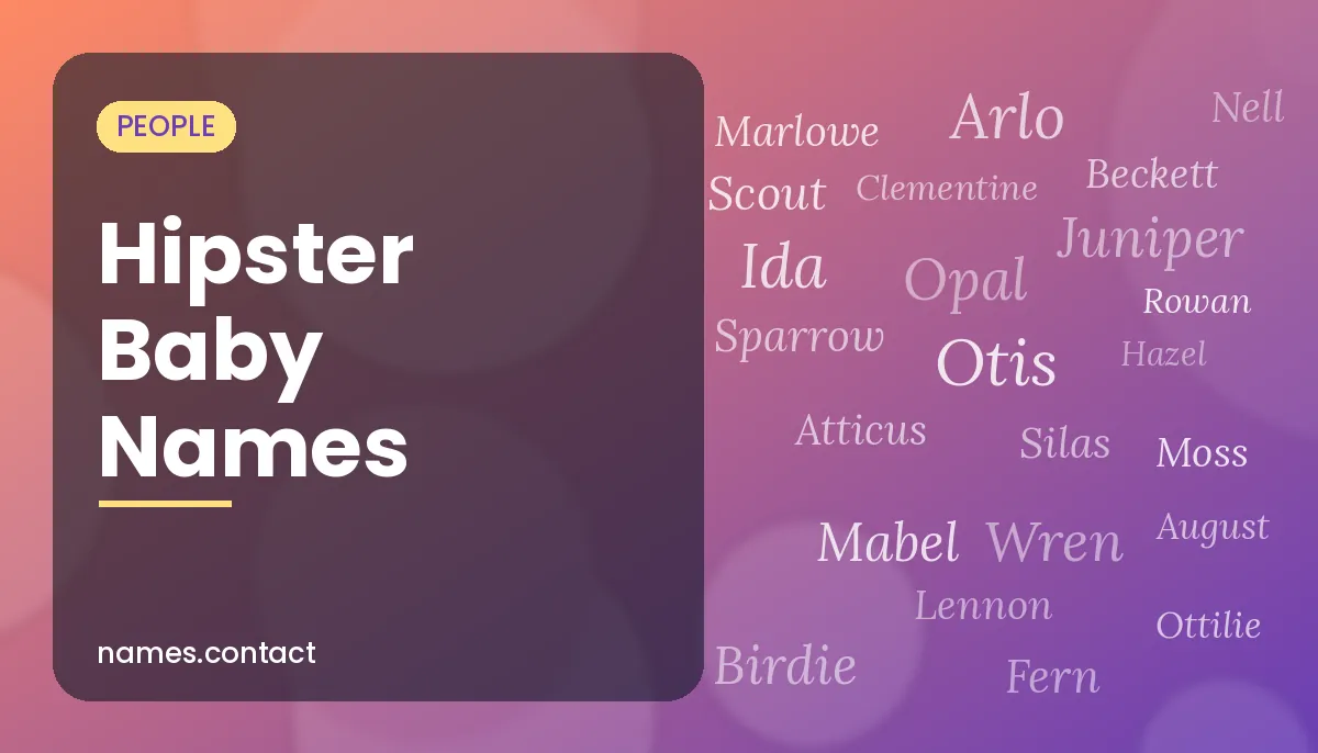 Hipster Baby Names