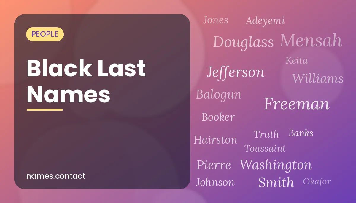Black Last Names