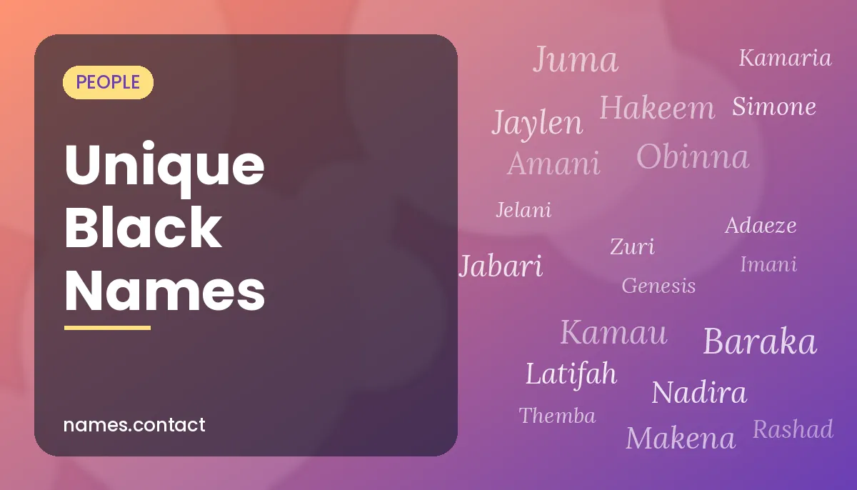 Unique Black Names
