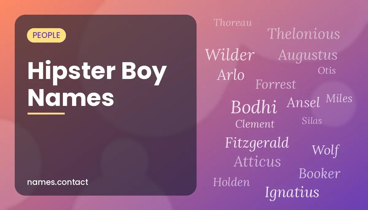 Hipster Boy Names