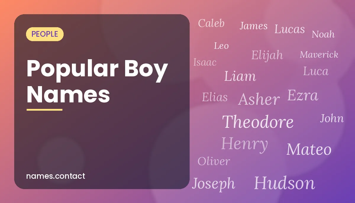 Popular Boy Names