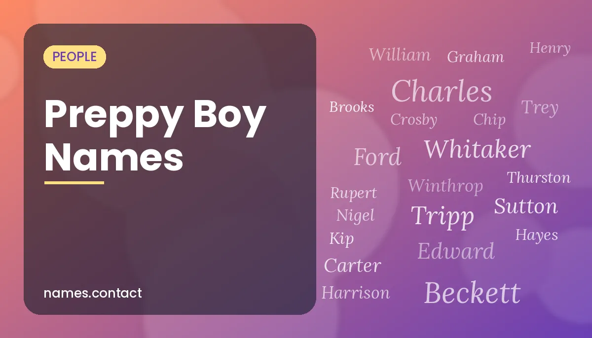 Preppy Boy Names