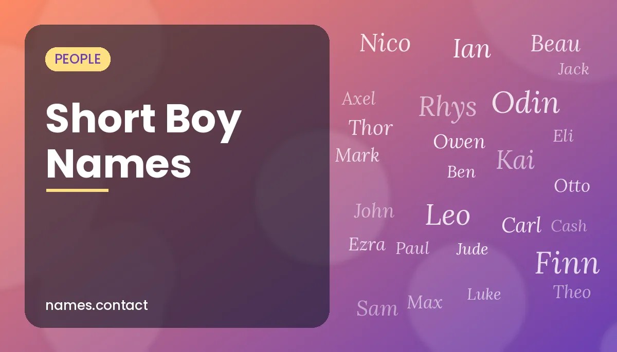 Short Boy Names