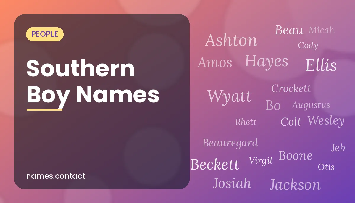 Southern Boy Names