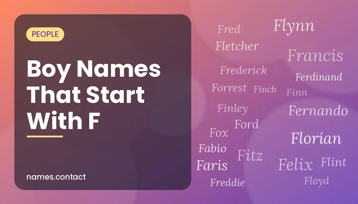 Boy Names That Start With F