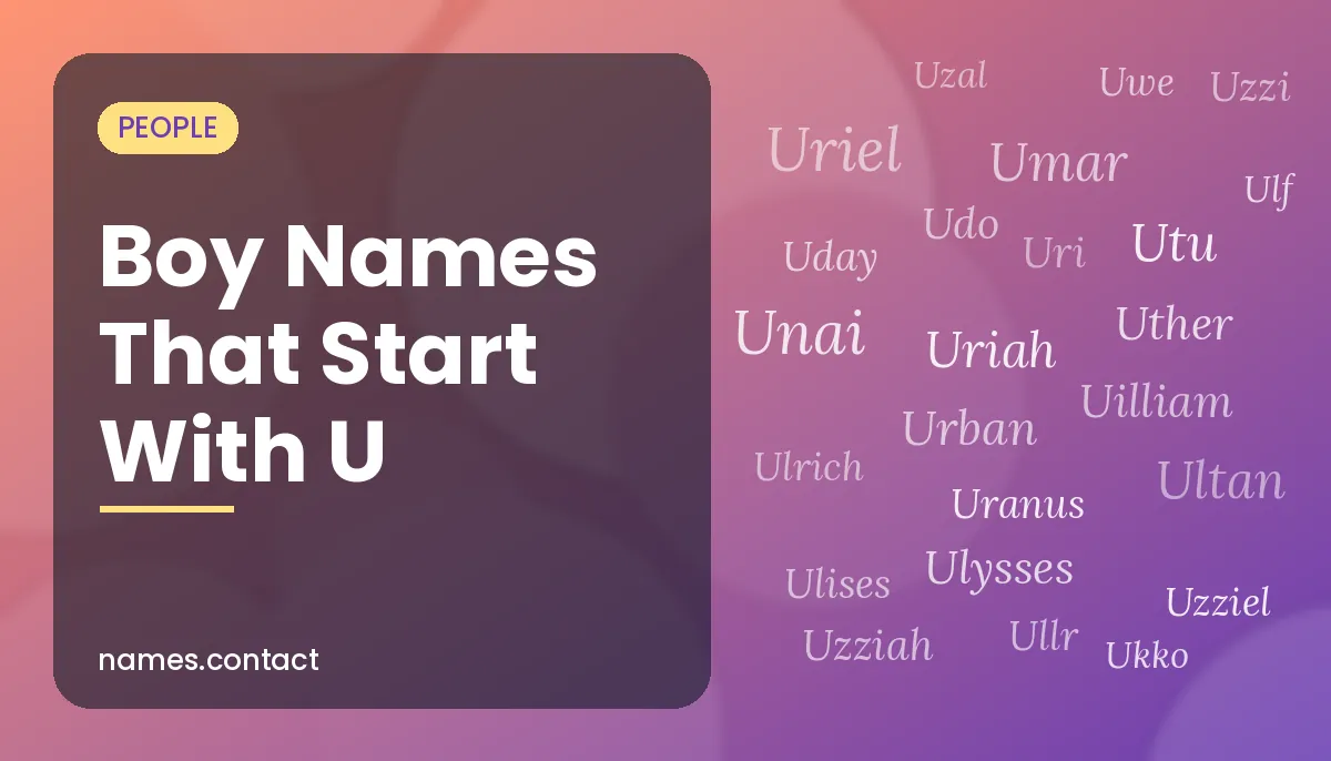 Boy Names That Start With U