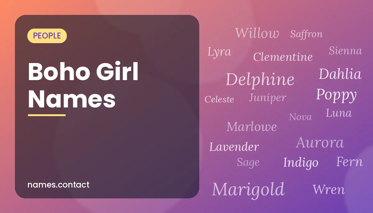 Boho Girl Names
