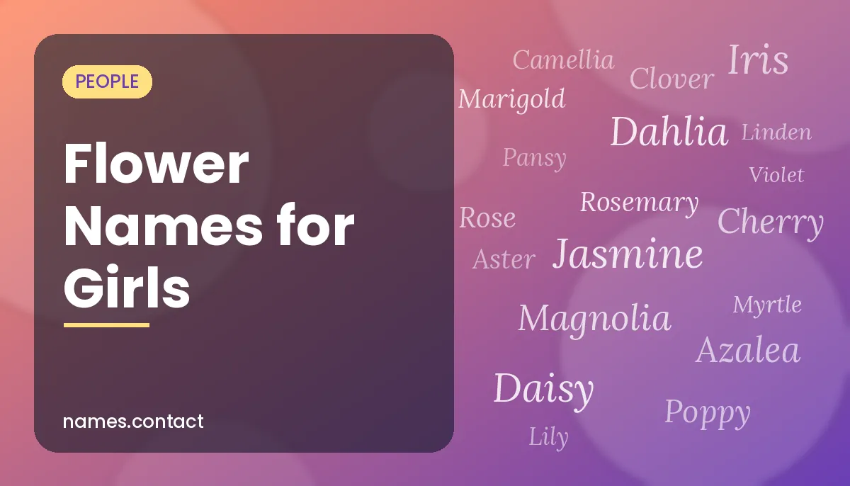 Flower Names for Girls