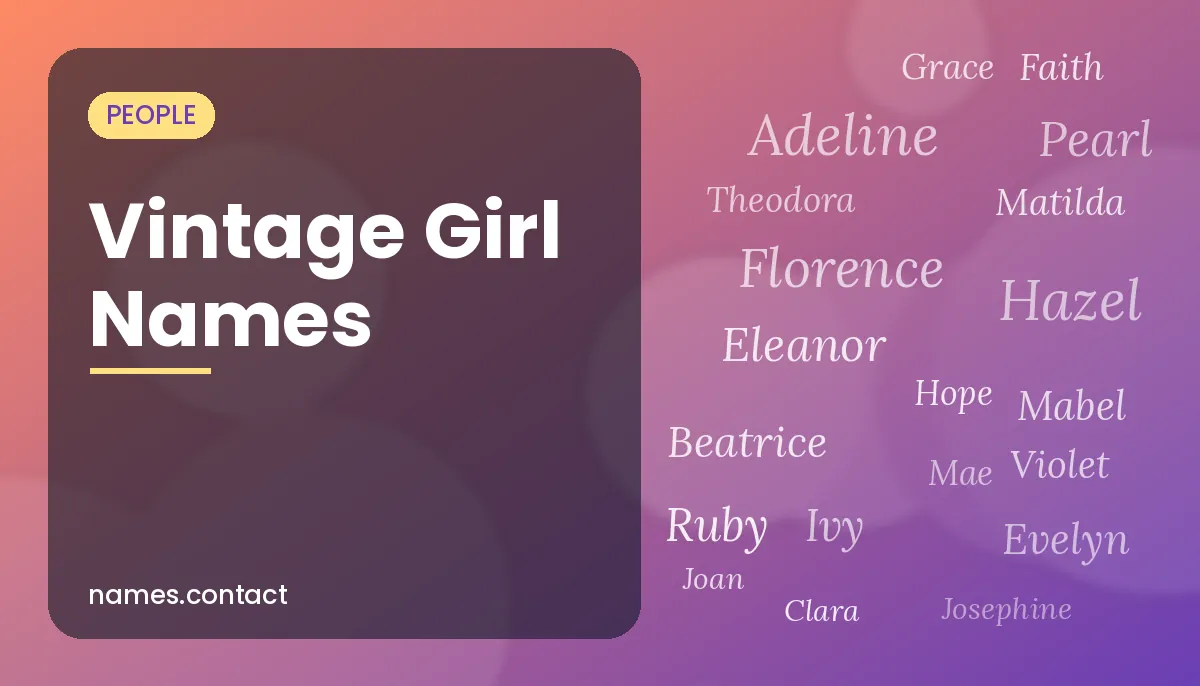 Vintage Girl Names
