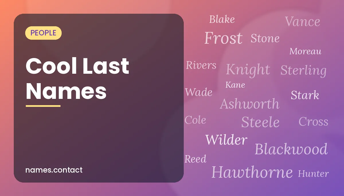 Cool Last Names