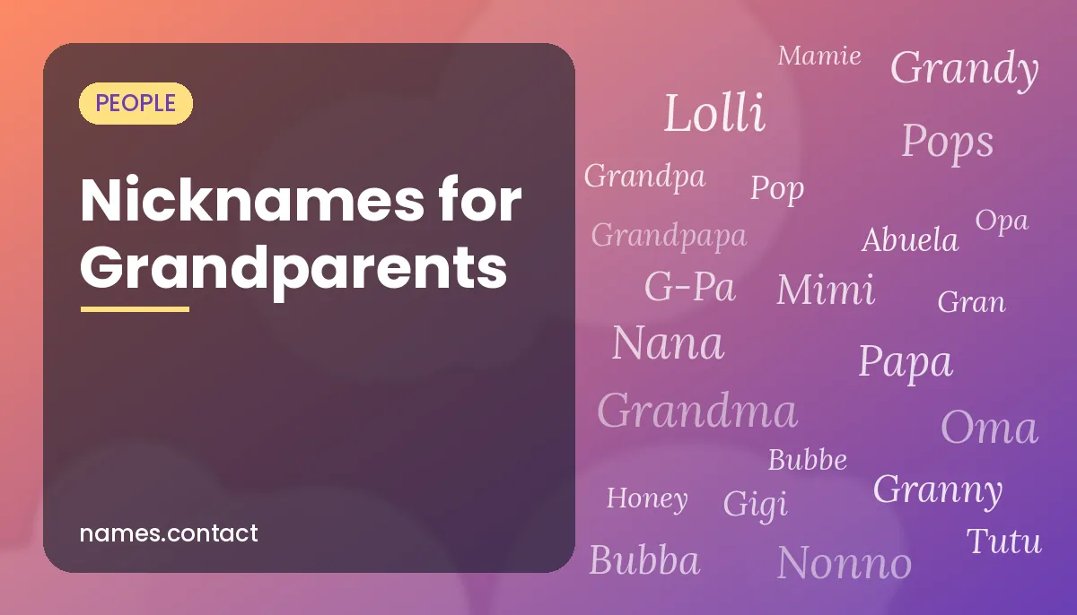 Nicknames for Grandparents