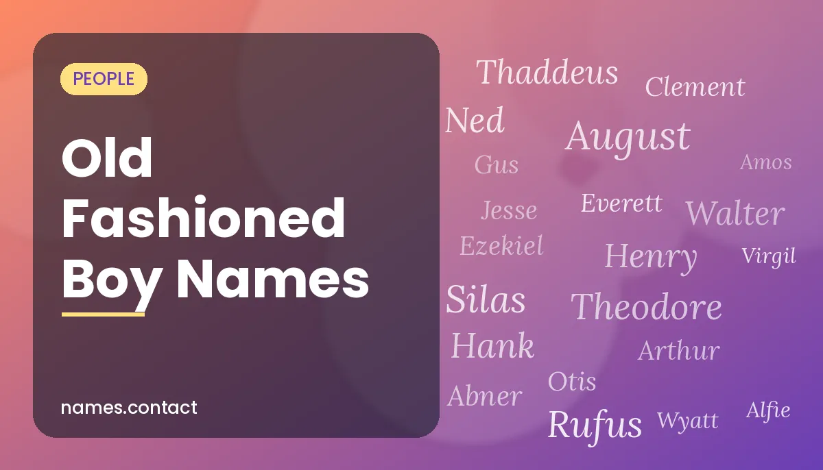 Old Fashioned Boy Names