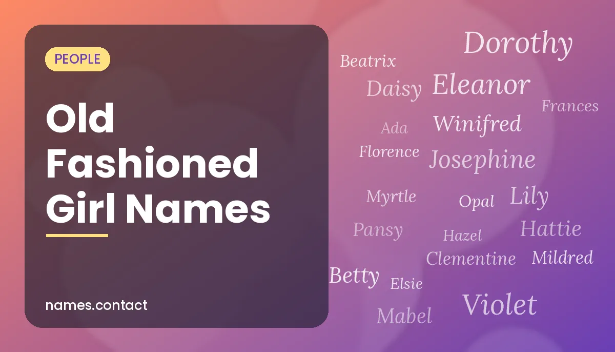 Old Fashioned Girl Names