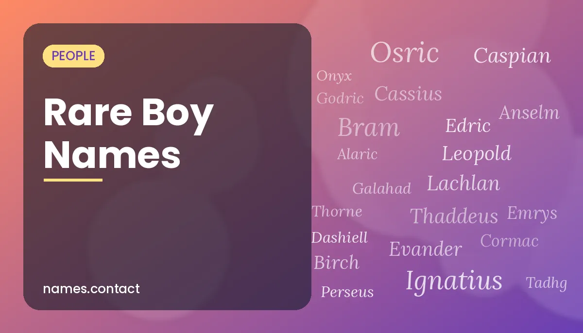 Rare Boy Names