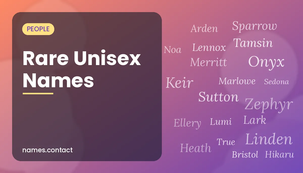 Rare Unisex Names