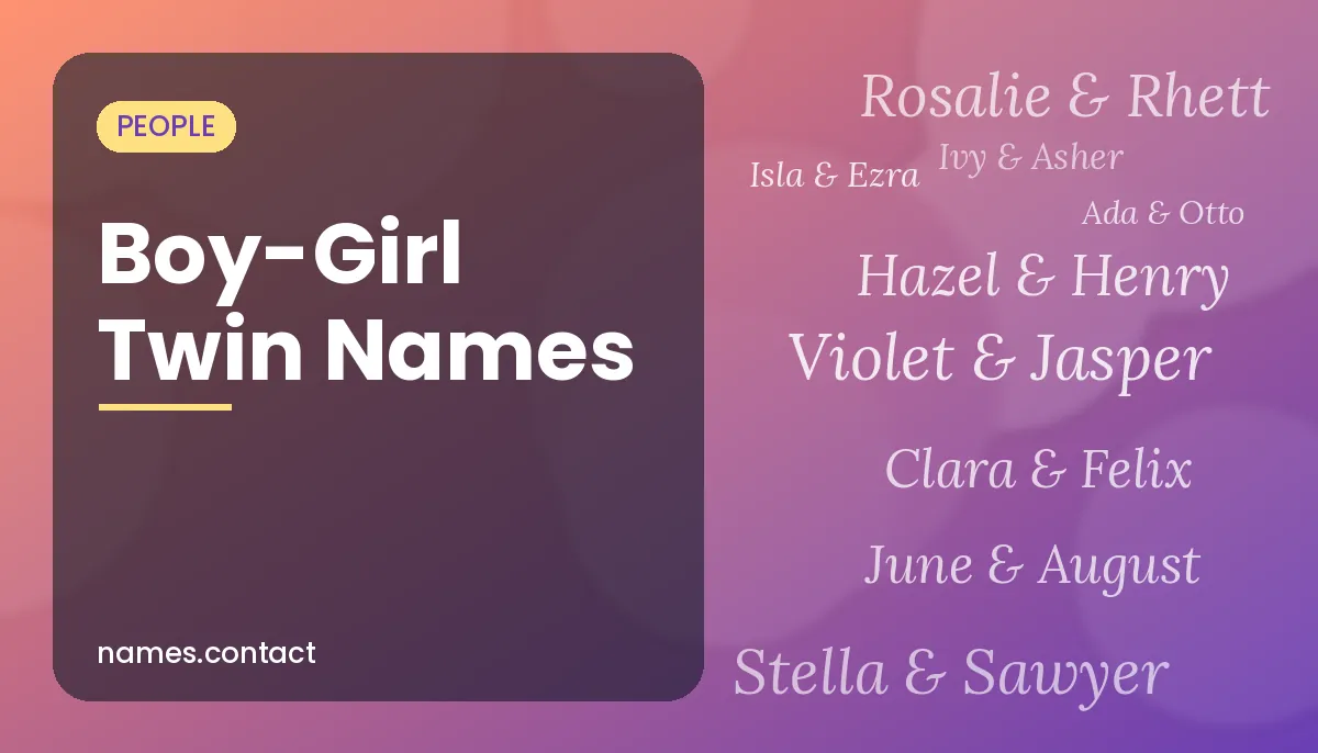 Boy-Girl Twin Names