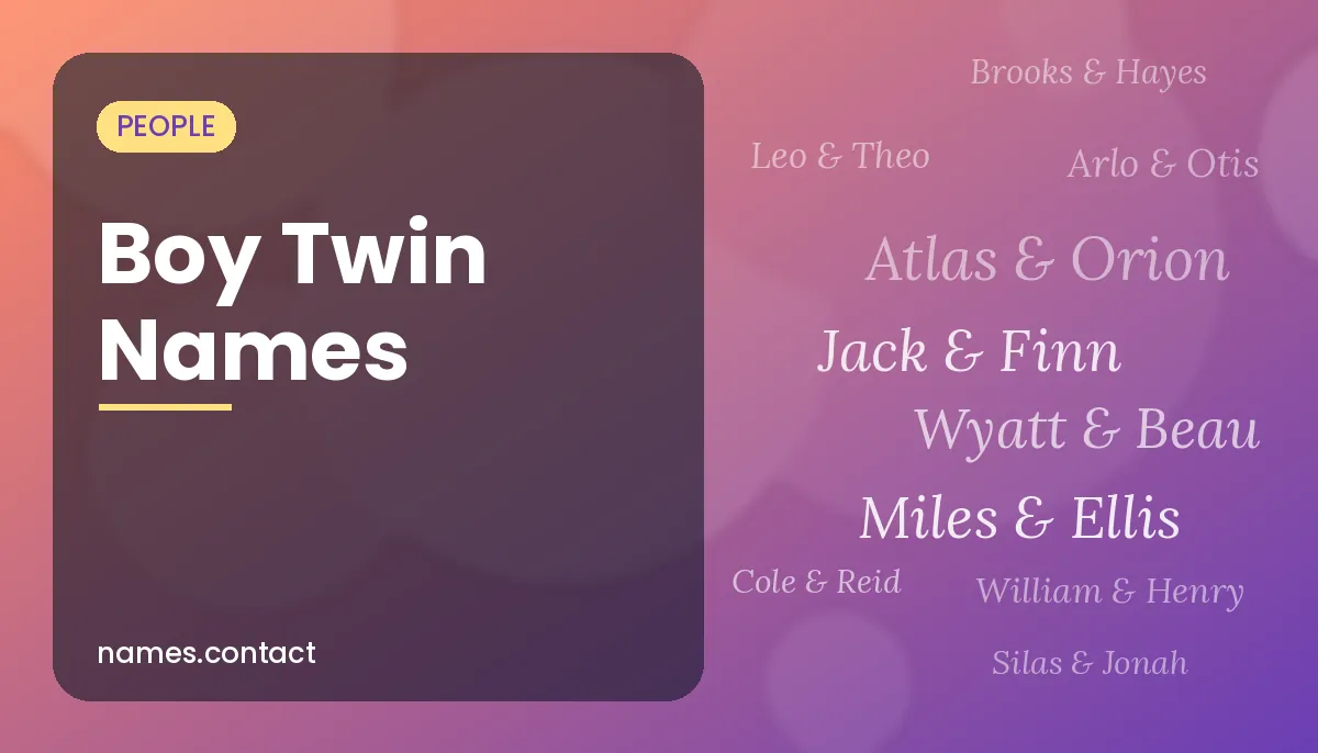 Boy Twin Names