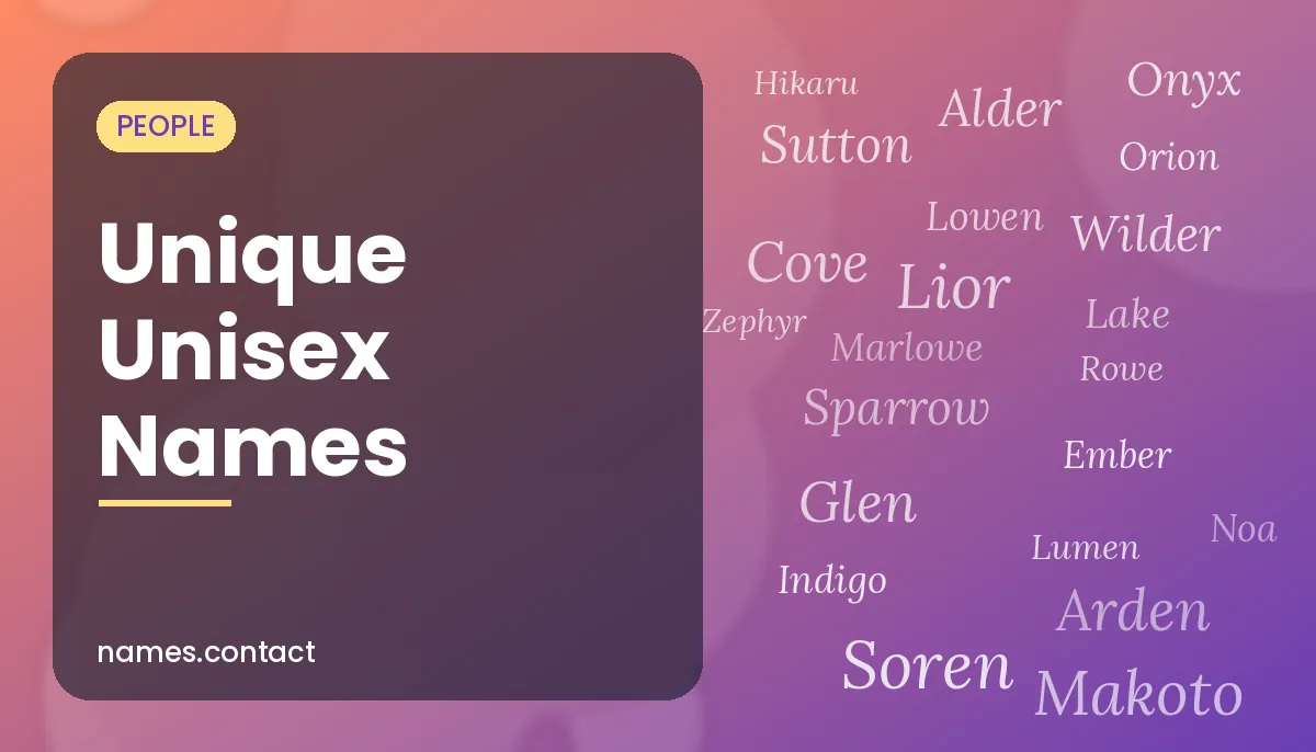 Unique Unisex Names