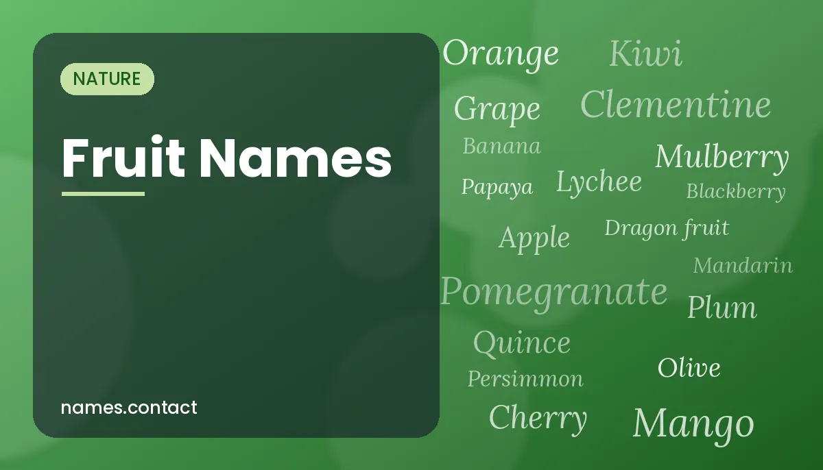 Fruit Names