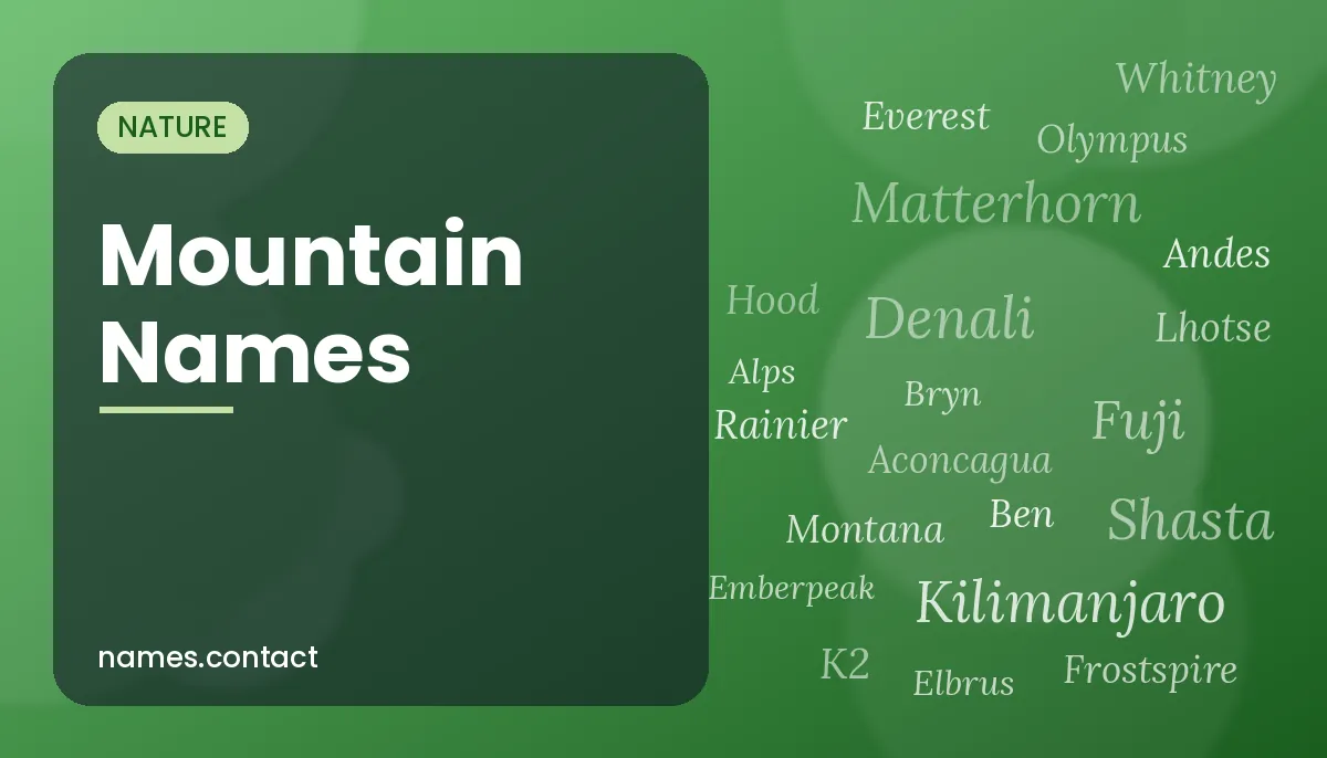 Mountain Names