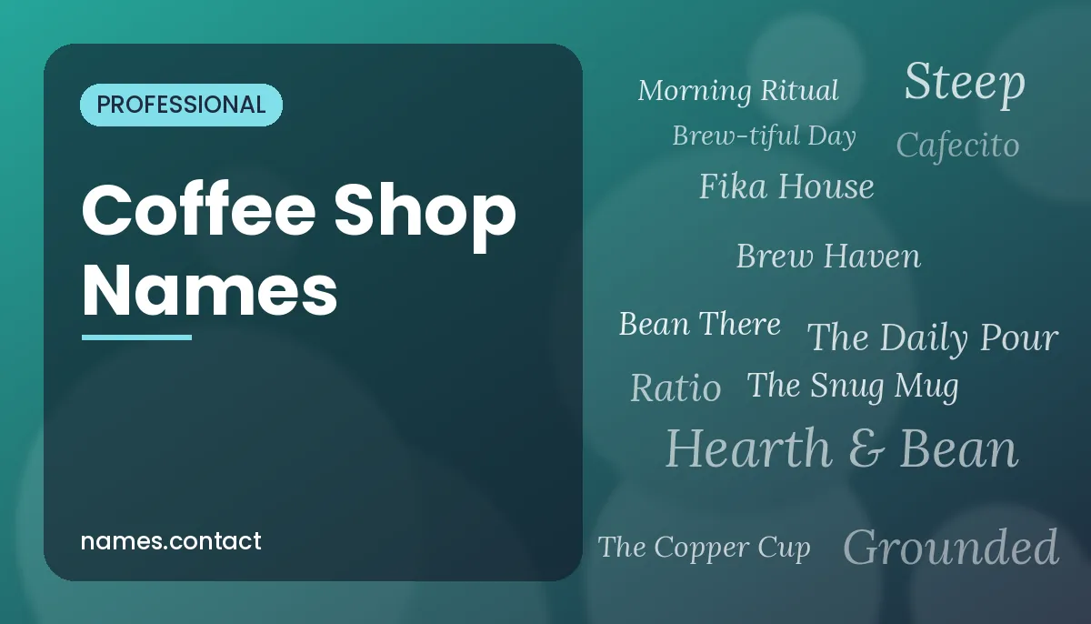 Coffee Shop Names