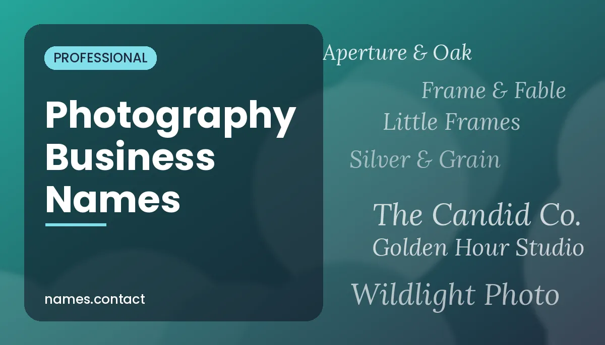 Photography Business Names