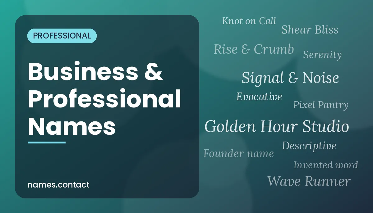 Business & Professional Names