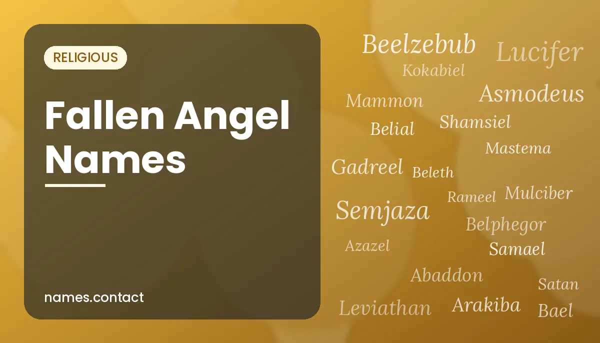 Fallen Angel Names