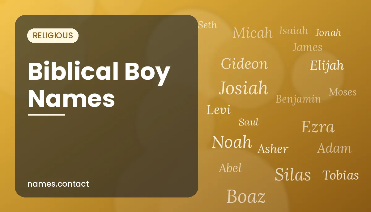 Biblical Boy Names