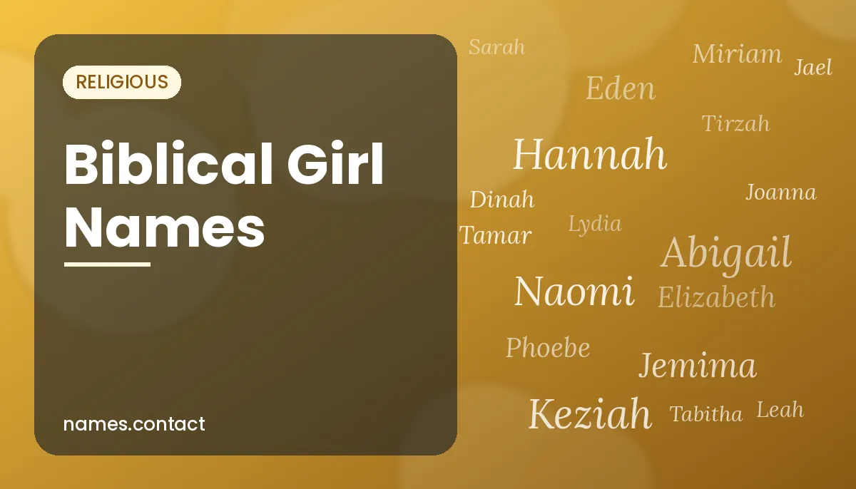 Biblical Girl Names
