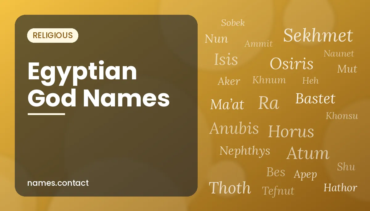 Egyptian God Names