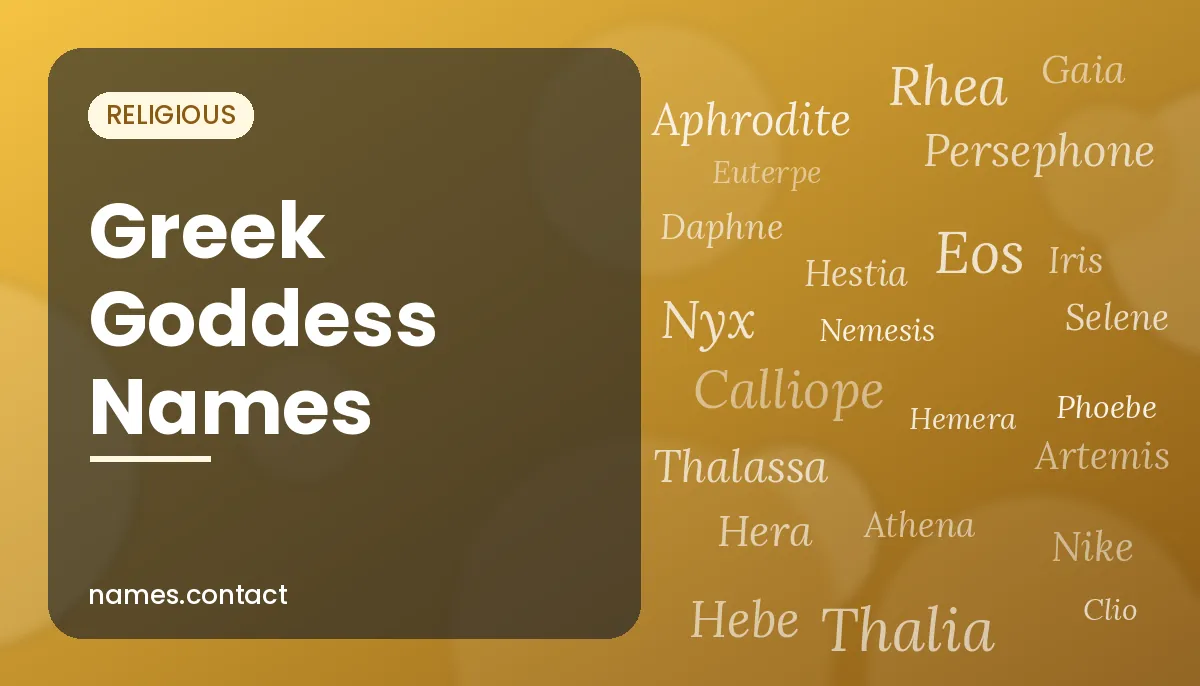 Greek Goddess Names
