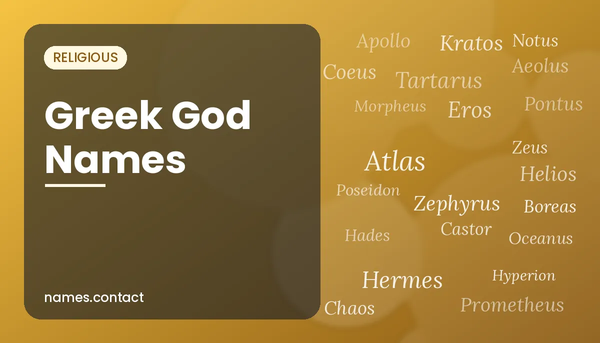 Greek God Names